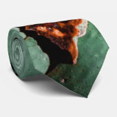 ターコイズカッコいい茶色さび色の金属 ネクタイ (ロール)