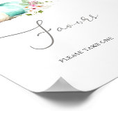 ターコイズカボチャ女の子ベビーシャワーの好意 ポスター (角)