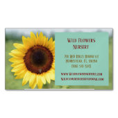 ターコイズガーデナーランドシャープフラワーフローリスト マグネット名刺 (正面)