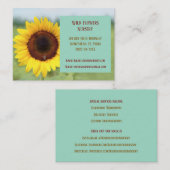 ターコイズガーデナーランドシャープフラワーフローリスト 名刺 (正面/裏面)