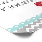 ターコイズキッチンブライダルブランチサインアクア ポスター (角)