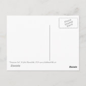 ターコイズキャットパ絵画ステルズペットポートレート ポストカード (裏面)