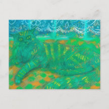 ターコイズキャットパ絵画ステルズペットポートレート