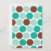 ターコイズキリンベビーシャワー招待状 招待状 (裏面)