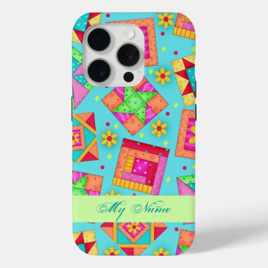 ターコイズキルトアーパーソナライズされたトiPhone 5ケース Case-Mate iPhoneケース (裏面)