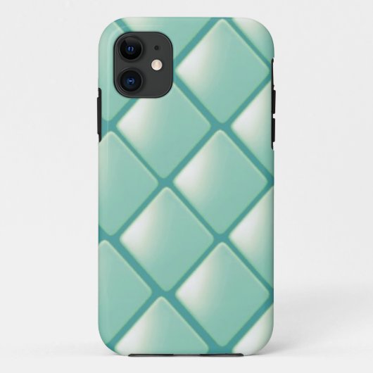 ターコイズキルトダイヤモンド柄 Case-Mate iPhoneケース (裏面)