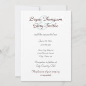 ターコイズギャラクシー ウェディング 招待状 (裏面)