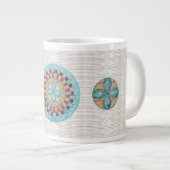 ターコイズクイルインスパイアマグデザイン ジャンボコーヒーマグカップ (正面右)