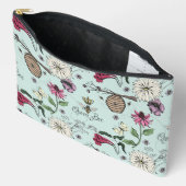 ターコイズクイーンビー&金ゴールドクラウン アクセサリーポーチ (見開き)