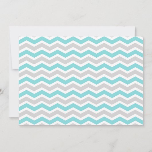 ターコイズクジラ赤ちゃんシャワー誕生日パーティー招待状 招待状 (裏面)