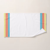 ターコイズクラシック付きホワイトコーラルイエロートリム バスタオルセット (ハンドタオル)