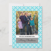 ターコイズクラスダイヤモンドホリデーフォトフラットカード シーズンカード (正面)