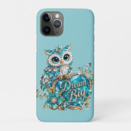 ターコイズクリスタルのフクロウの大きな夢の贅沢なデザイン iPhone 11 PROケース