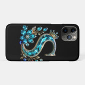ターコイズクリスタルのS字と王冠 Case-Mate iPhoneケース (裏面(横))