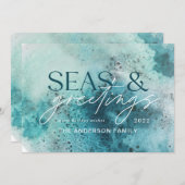 ターコイズクリスマスシーズ&グリーティングシモダンック シーズンカード (正面/裏面)