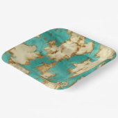 ターコイズクリームアニマルコウィドウェスタン女性のカーボーイ ペーパープレート (傾斜あり)