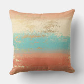 ターコイズクリームコーラル金ゴールドボーホコースト クッション (裏面)