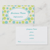 ターコイズクリーム名刺 名刺 (正面/裏面)