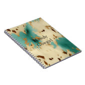 ターコイズクリーム金ゴールド南西コウィド ノートブック (右側)