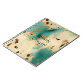 ターコイズクリーム金ゴールド南西コウィド ノートブック (左側)