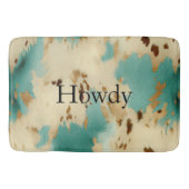 ターコイズクリーム金ゴールド南西コウィド バスマット (正面)