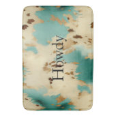 ターコイズクリーム金ゴールド南西コウィド バスマット (正面縦)