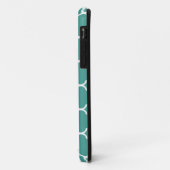 ターコイズクローバーパターンコーラルモノグラム Case-Mate iPhoneケース (裏面/左)