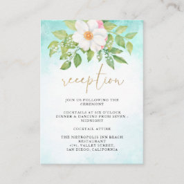 ターコイズグラデーションアネモンフローラ結婚披露宴 エンクロージャーカード