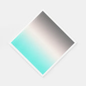 ターコイズグラデーション灰色 スタンダードランチョンナプキン (角)