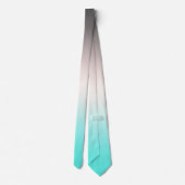 ターコイズグラデーション灰色 ネクタイ (裏面)