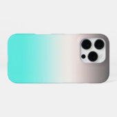 ターコイズグラデーション灰色 iPhoneケース (裏面横)