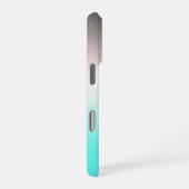 ターコイズグラデーション灰色 iPhoneケース (右側面)