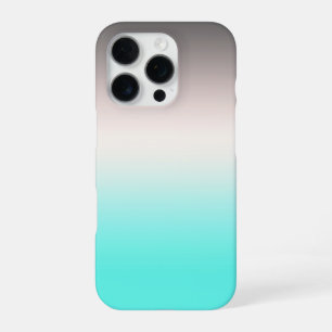 ターコイズグラデーション灰色 iPhone 16 PROケース