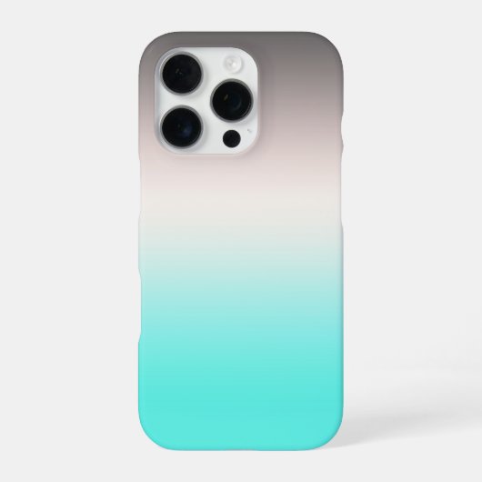 ターコイズグラデーション灰色 iPhoneケース (裏面)