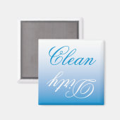 ターコイズグラデーション食洗機クリーン/ダーティマグネット マグネット (正面/裏面)