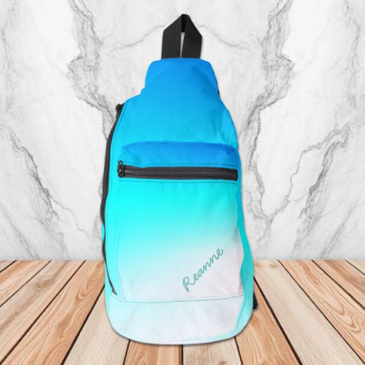 ターコイズグラデーション スリングバッグ