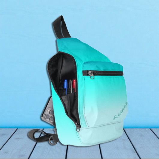 ターコイズグラデーション スリングバッグ