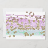 ターコイズグリッターガウンキンセアニェラ招待状 招待状 (裏面)