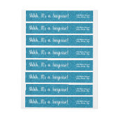 ターコイズグリッターサプライズラップ住所 シール ラップアラウンドラベル (シート)