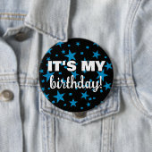 ターコイズグリッタースター紙吹雪それがマイマイ誕生日 缶バッジ (インサイチュ)