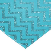 ターコイズグリッターストライプクリスマス ショートテーブルランナー (コーナー)