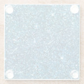 ターコイズグリッター ガラスコースター (裏面)