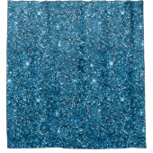 ターコイズグリッター シャワーカーテン (正面)