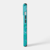 ターコイズグリッター iPhone 15ケース (左側面)