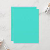 ターコイズグリーティングカード（個人用メッセージ） カード (正面/裏面インサイチュ)