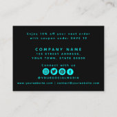 ターコイズグリーンご注文ありがとうございます エンクロージャーカード (裏面)