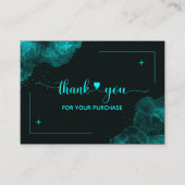 ターコイズグリーンご注文ありがとうございます エンクロージャーカード (正面)
