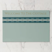 ターコイズグリーンにライトグリーンのペーパープレートマット ペーパーパッド (正面)