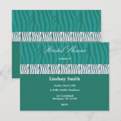 ターコイズグリーンのウェディングシャワー招待状 招待状 (正面/裏面)