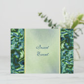 ターコイズグリーンのエレガントなフォーマルパーティー 招待状 (スタンド正面)